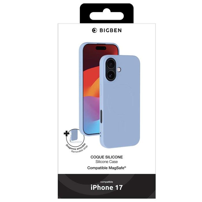 Coque MagSafe - IPhone17 - Silicone - Bleu ciel