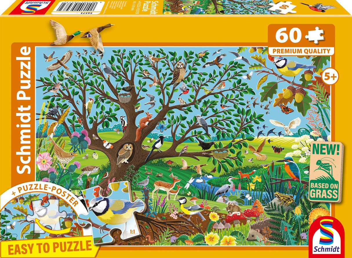 Puzzle - SCHMIDT SPIELE - Animaux dans le jardin - 60 pieces - Des 5 ans