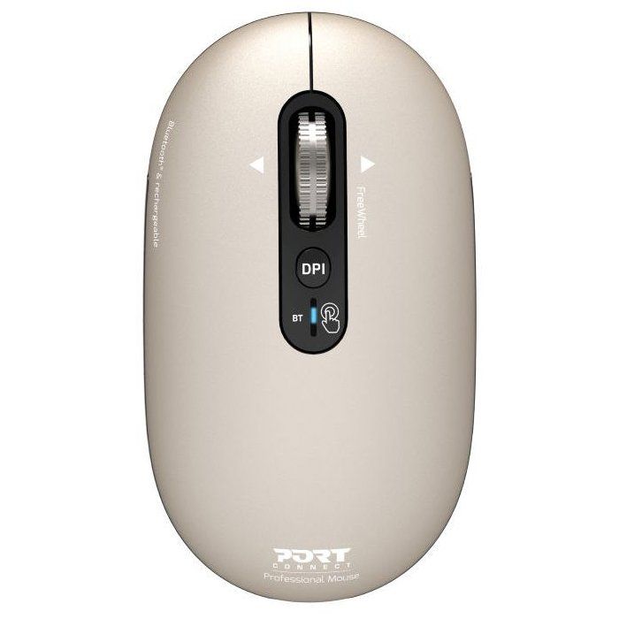 Souris sans fil - PORT Designs - 910500 PURE - Bluetooth - Rechargeable - Beige clair