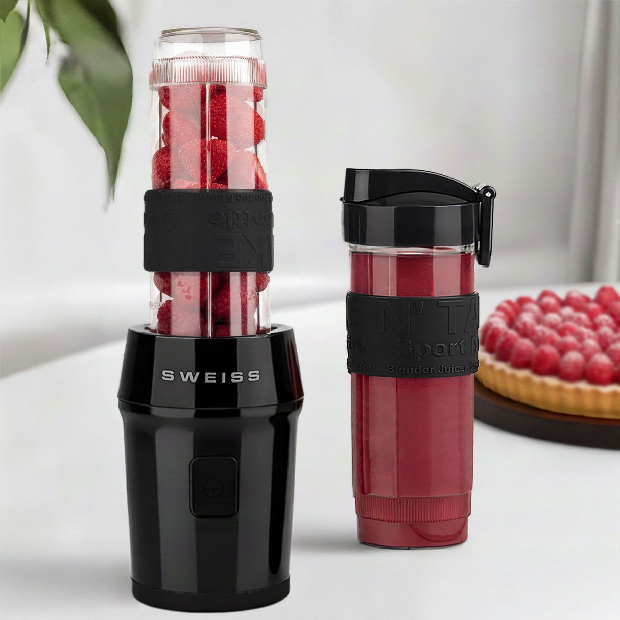 Mini-blender - SWEISS - MOOV9 - 300 W - 570 ml - 2 gourdes - Noir