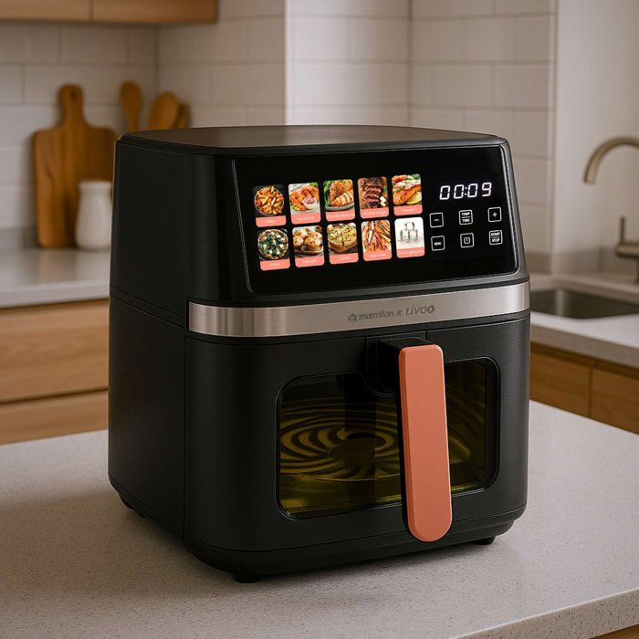 Friteuse sans huile - LIVOO x Marmiton - DOC343CO - 8 L - 1 700 W - 30 recettes via un QR code - Ecran digital 100% tactile