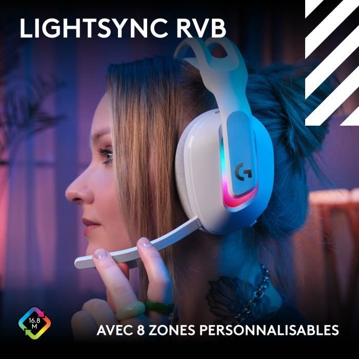 Casque gamer - sans fil - Logitech G - Astro A20 X - Lightspeed - Blanc