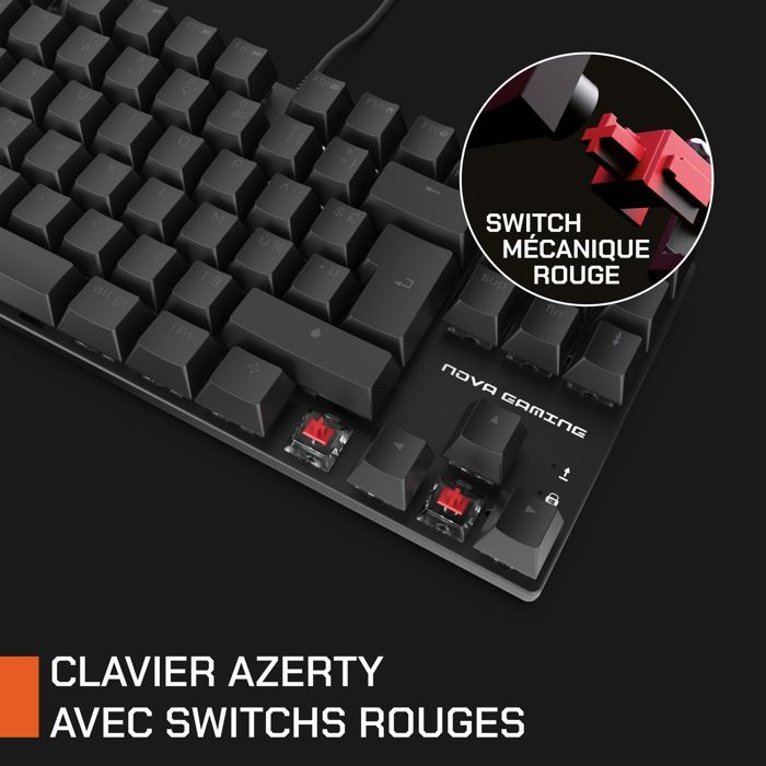 Clavier gamer - Mécanique - Nova Gaming - Sculptor - TKL - LED RGB