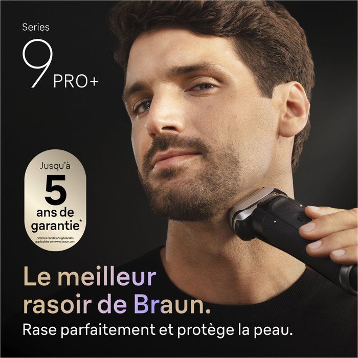 Rasoir électrique - BRAUN - Série 9 9660cc - 60 min - Étanche - Noir