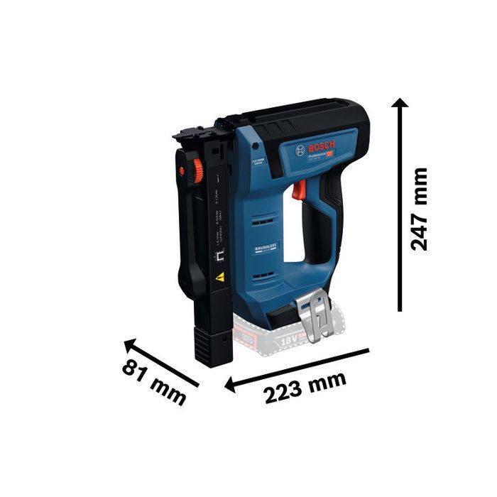 Agrafeuse a bois - BOSCH - GTH 18V-14 L-BOXX - 18V Brushless - Agrafes 6-14 mm - Systeme contre-balancier