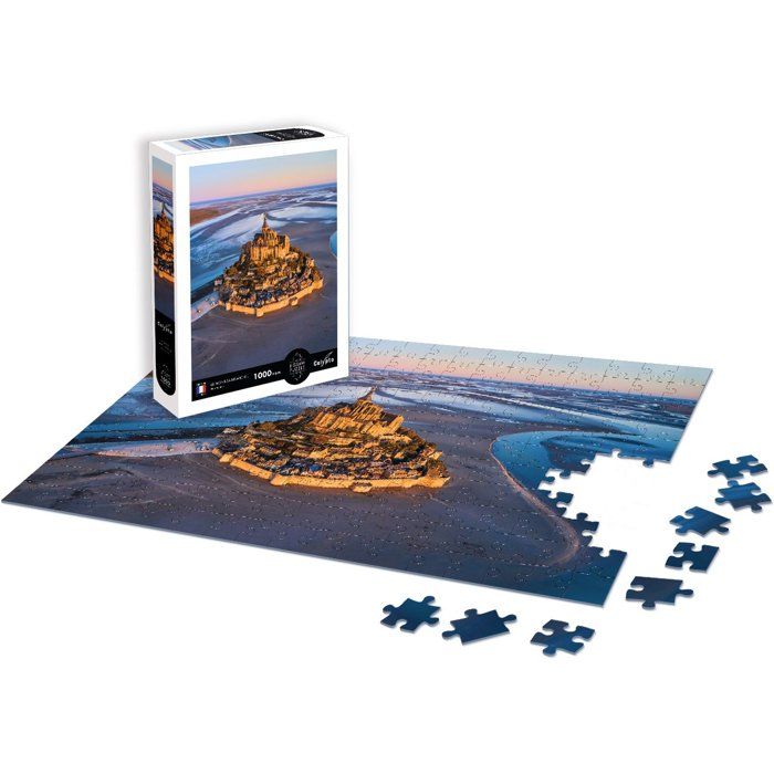 Puzzle - SENTOSPHERE - Calypto - 1000 pieces - Le Mont-Saint-Michel - Normandie - Toucher soyeux - Des 9 ans