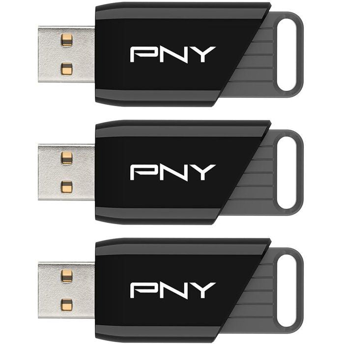 Pack de 3 Clés USB 3.2 - PNY - Attaché X - 128 Go - Jusqu'a 130 Mo/s