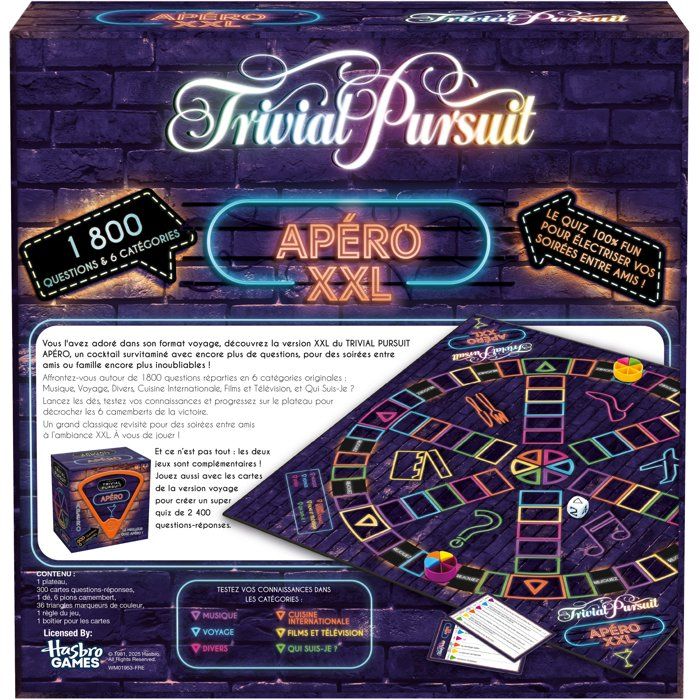 TRIVIAL PURSUIT Apéro XXL - Jeu de société - WINNING MOVES - 2 joueurs minimum - Des 16 ans