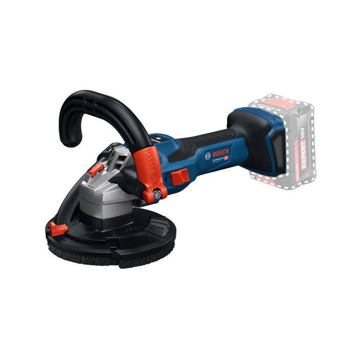 Ponceuse béton sans fil BOSCH PROFESSIONAL - GBR 18V-15 S - Sans batterie ni chargeur - Coffret + clé argot + couronne + meule