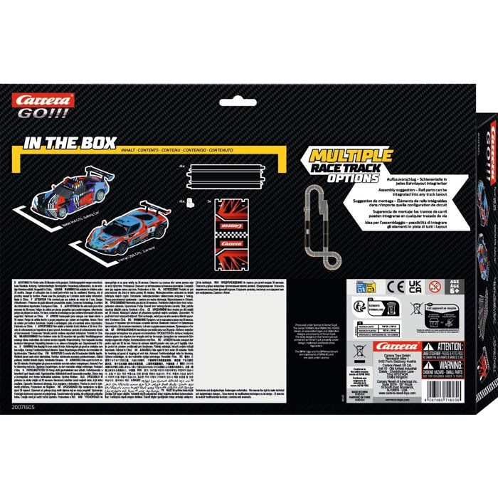 Kit d'extension circuit et voitures - CARRERA GO!!! - Extension set 2 - 2 voitures GT Racer - Échelle 1:43 - Des 6 ans