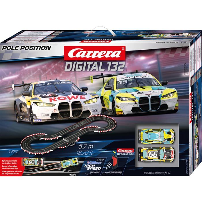 Circuit électrique - CARRERA Digital 132 - Pole Position - Échelle 1:32 - 2 BMW M4 de course - Des 8 ans