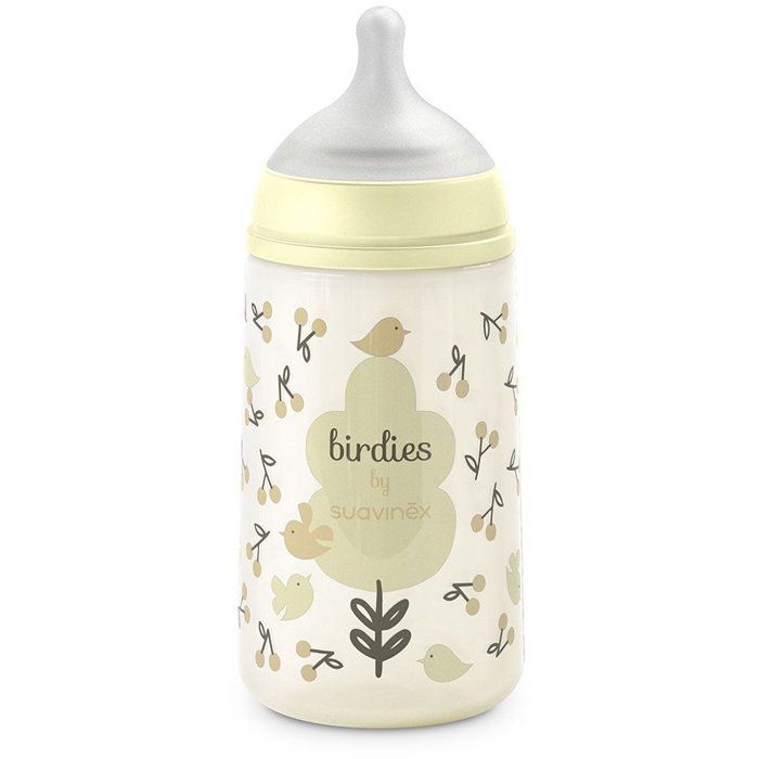 Biberon - SUAVINEX - Birdies - Tétine SX Pro M - 270 ml - 3 a 6 mois- Beige