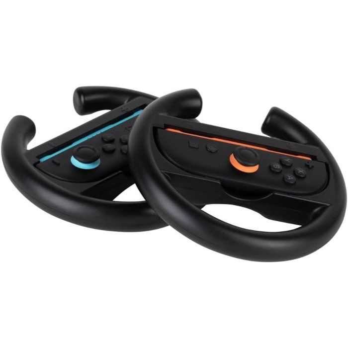 Paire de volants de course - Manettes Joy-Con Nintendo Switch 2 - Konix - Plastique - Noir