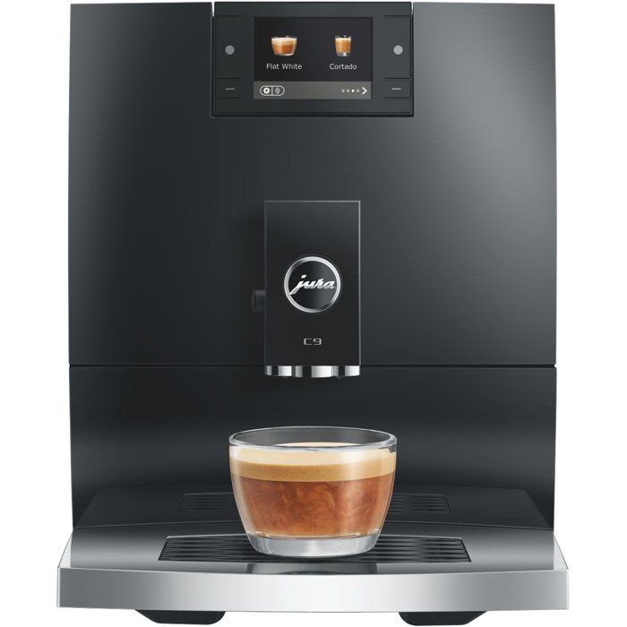Machine a café Expresso broyeur - JURA - C9 Piano - 1450 W - 200 g - 1,6 L - 17 spécialités - Noir brillant