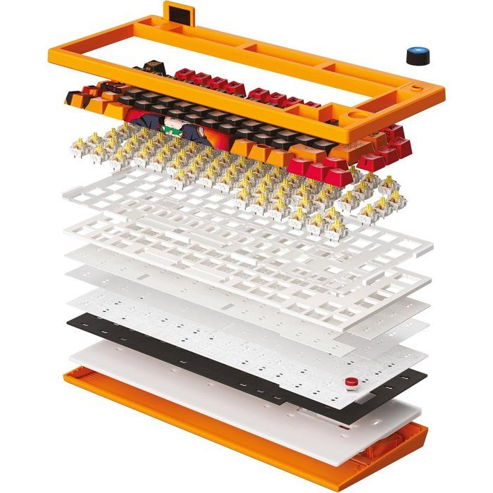 Clavier filaire/sans fil - Mécanique - KONIX - Naruto Shippuden - Édition Pro Collector Numérotée - AZERTY - LED RVB