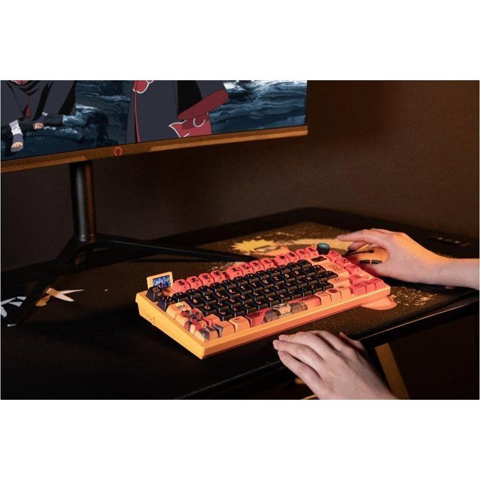 Clavier filaire/sans fil - Mécanique - KONIX - Naruto Shippuden - Édition Pro Collector Numérotée - AZERTY - LED RVB