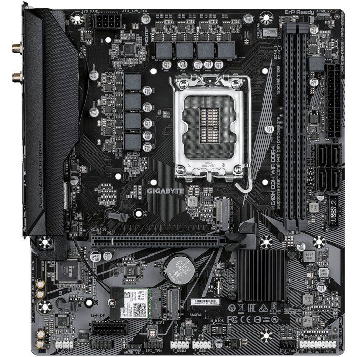 Carte mere - GIGABYTE - H610M D3H WIFI DDR4 - Format Micro-ATX - Chipset Intel H610 - WiFi & DDR4
