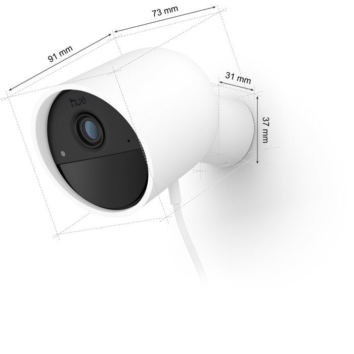 Caméra connectée - Philips Hue - Extérieur - Filaire - Vision nocture - 2K - Bureau - Blanc