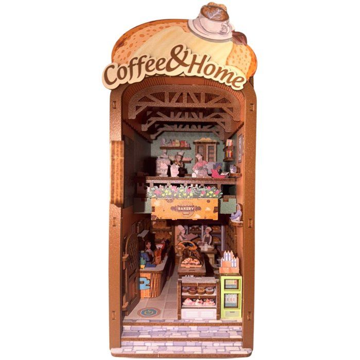 Book Nook - Kit DIY a construire Maquette 3D Serre Livre - Boulangerie Nookland - 10 x 19 x 29 cm