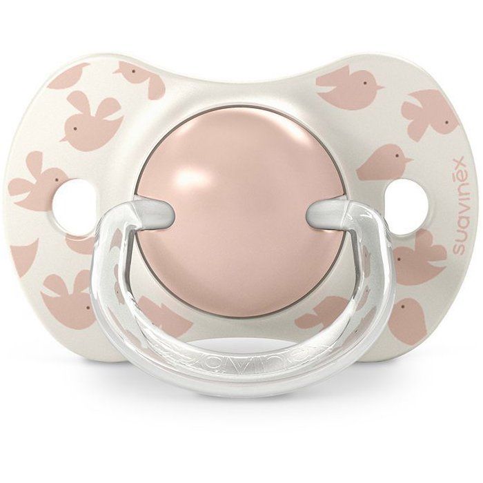 Lot de 2 sucettes symétriques - SUAVINEX - Birdies - SX Pro - 6 a 18 mois - Rose