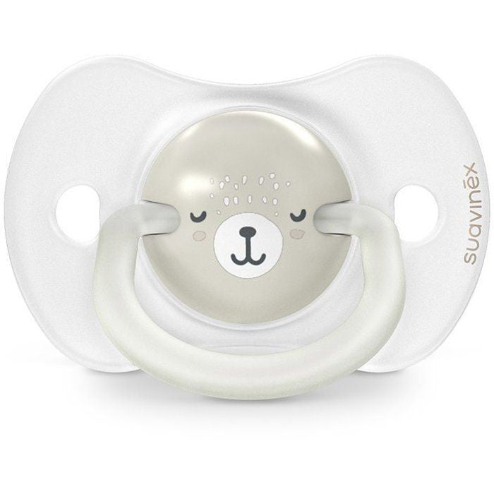 Lot de 2 sucettes symétriques - SUAVINEX - Night&Day Wild&Free - SX Pro - 6 a 18 mois - Gris