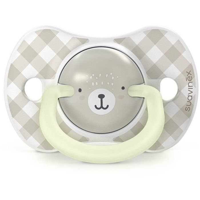 Lot de 2 sucettes symétriques - SUAVINEX - Night&Day Wild&Free - SX Pro - 6 a 18 mois - Gris
