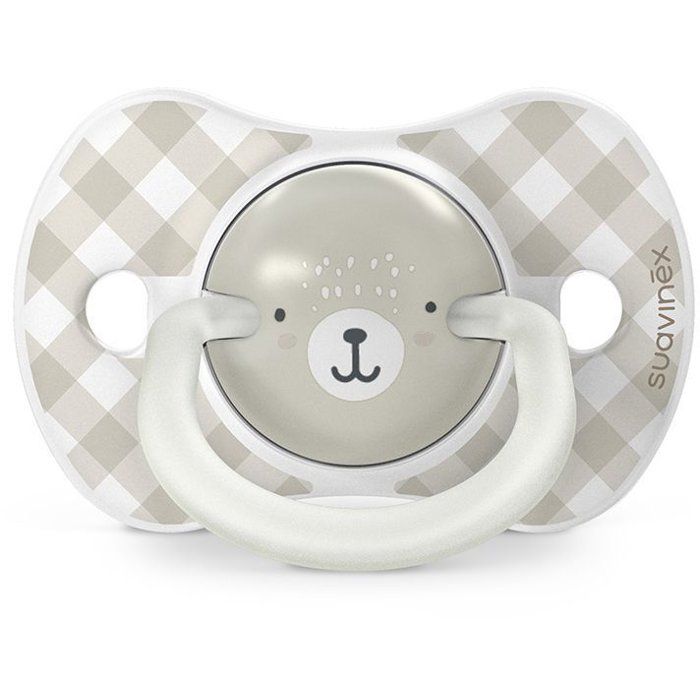 Lot de 2 sucettes symétriques - SUAVINEX - Night&Day Wild&Free - SX Pro - 6 a 18 mois - Gris
