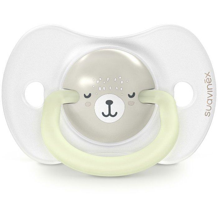 Lot de 2 sucettes symétriques - SUAVINEX - Night&Day Wild&Free - SX Pro - 6 a 18 mois - Gris