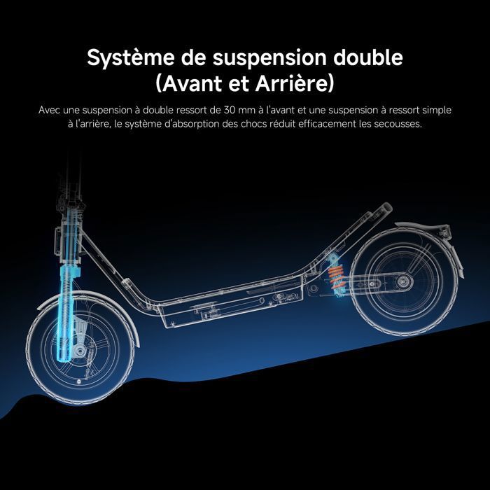 Trottinette électrique - Xiaomi - Electric Scooter 6 - 800 W - 12 - Autonomie 45 km - Vitesse max 25km/h - Noir