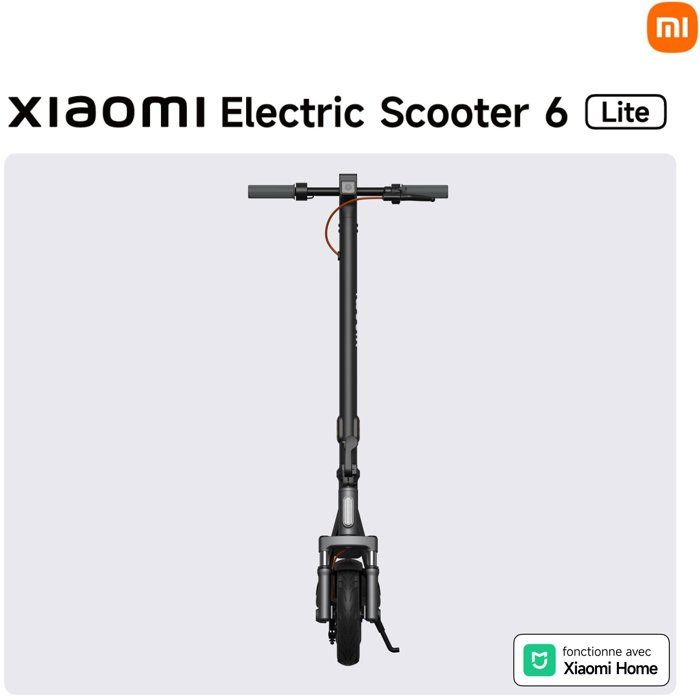 Trottinette électrique - Xiaomi - Electric Scooter 6 Lite - 500 W max - 10" - Autonomie 25 km - Vitesse max 25km/h - Noir