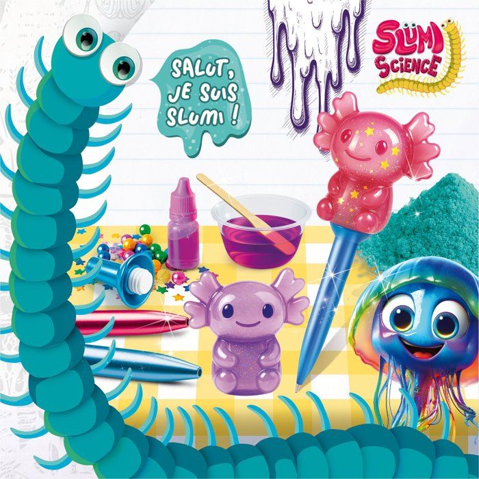 SLUMI SCIENCE Squish & Slime Pens - Kit Créatif - LISCIANIGIOCHI - Personnalisation & Effet Ultra Doux - Des 7 ans