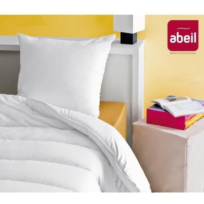 ABEIL Lot de 2 Oreillers Douceur - 60 x 60 cm - Blanc
