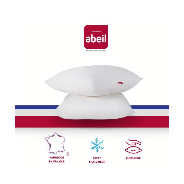 ABEIL Lot de 2 Oreillers Aerelle Cool Night - 60 x 60 cm - Blanc