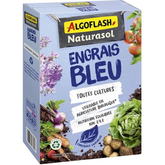 ALGOFLASH NATURASOL Engrais Bleu - 100% Naturel - 1,5 kg
