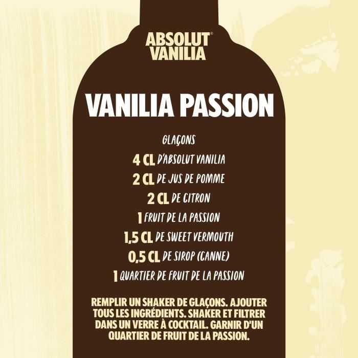 Absolut - Vanille - Vodka aromatisÈe - 38,0% Vol.