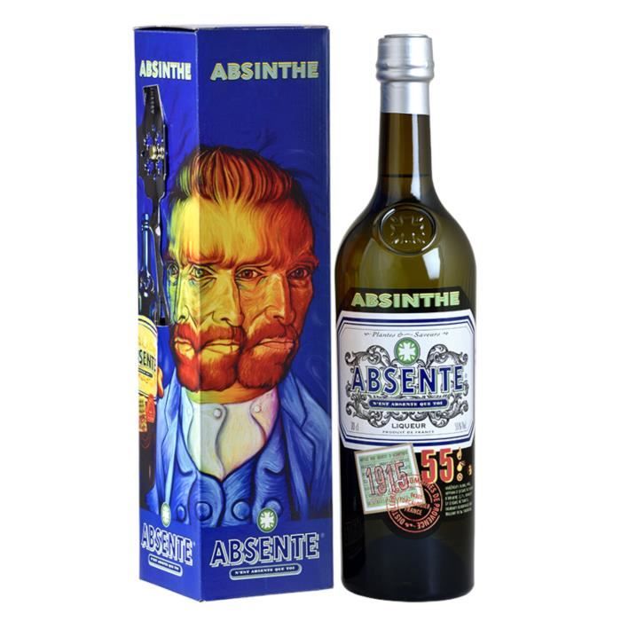Absente - Absinthe - 55.0% Vol. - 70 cl - Cuillere et Ètui Van Gogh