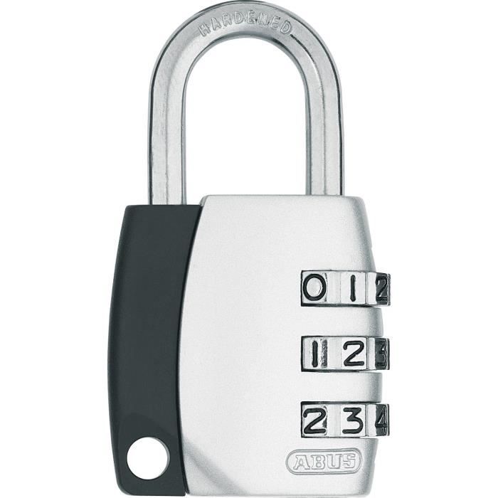 Cadenas a combinaison - ABUS - 155/30 B/DFNLI - Anse acier - Code numÈrique a trois chiffres personnalisable