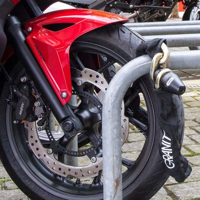 Antivol de chaîne - ABUS - 1480/180 - Maillons 14 mm - Gainage tissu - Cylindre Xplus