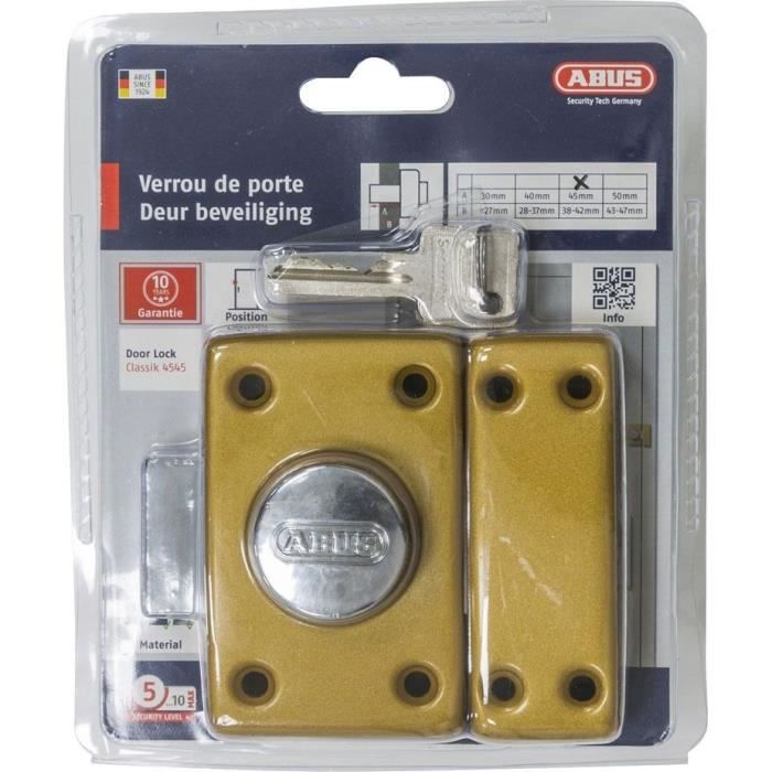 Verrou - ABUS - CLK CB 45 B EK - Coffre, g‚che et pene en acier - Cylindre en laiton - Finition avec visserie