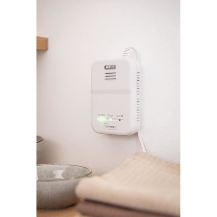 DÈtecteur de fumÈe - ABUS - GWM100ME - Connectable jusqu'a 10 appareils - Alarme 85 dB - Pile lithium 10 ans