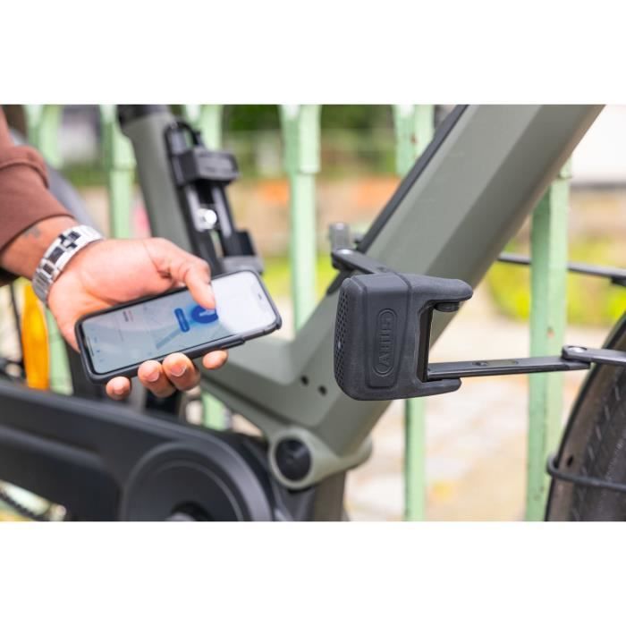 Antivol pliable - ABUS - BORDO ONE 6000A/120 - Support SH + RC - Noir