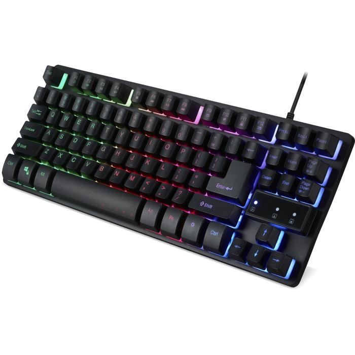 Clavier gaming - ACER - GP.KBD11.01W - AZERTY - Rétro-éclairage RGB - Membrane TKL 80%