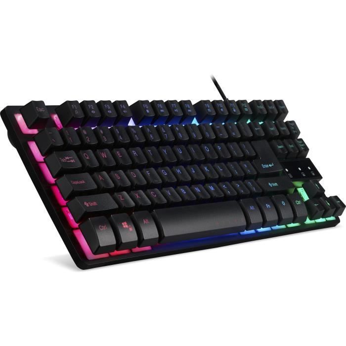 Clavier gaming - ACER - GP.KBD11.01W - AZERTY - Rétro-éclairage RGB - Membrane TKL 80%
