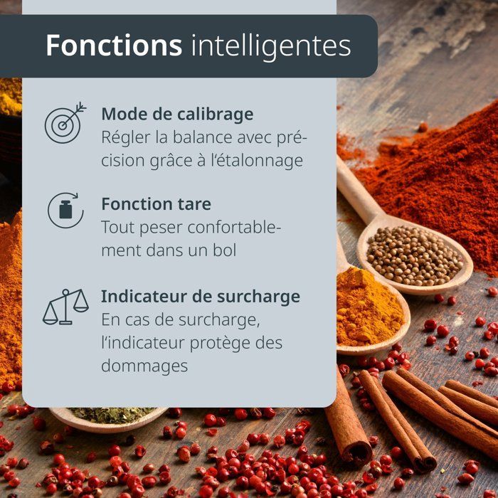 Balance de cuisine digitale - ADE - POCKET - Plastique ABS - De 0,1 a 300 Gr - Inclus 2 piles AAA