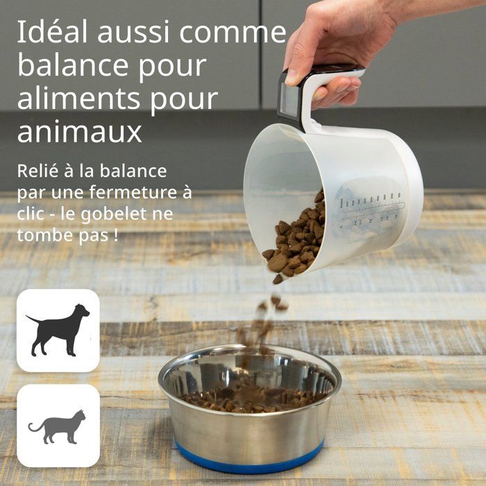Pichet Gradué/balance - ADE - FRANCA - Verre/Synthétique - 20,7 x 14,6 cm - Inclus 1 pile Cr2032