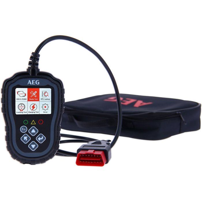 Outil de diagnostic - AEG - OBD2 Evol 2 - Test démarrage - État circuit de charge - Lecture codes défauts