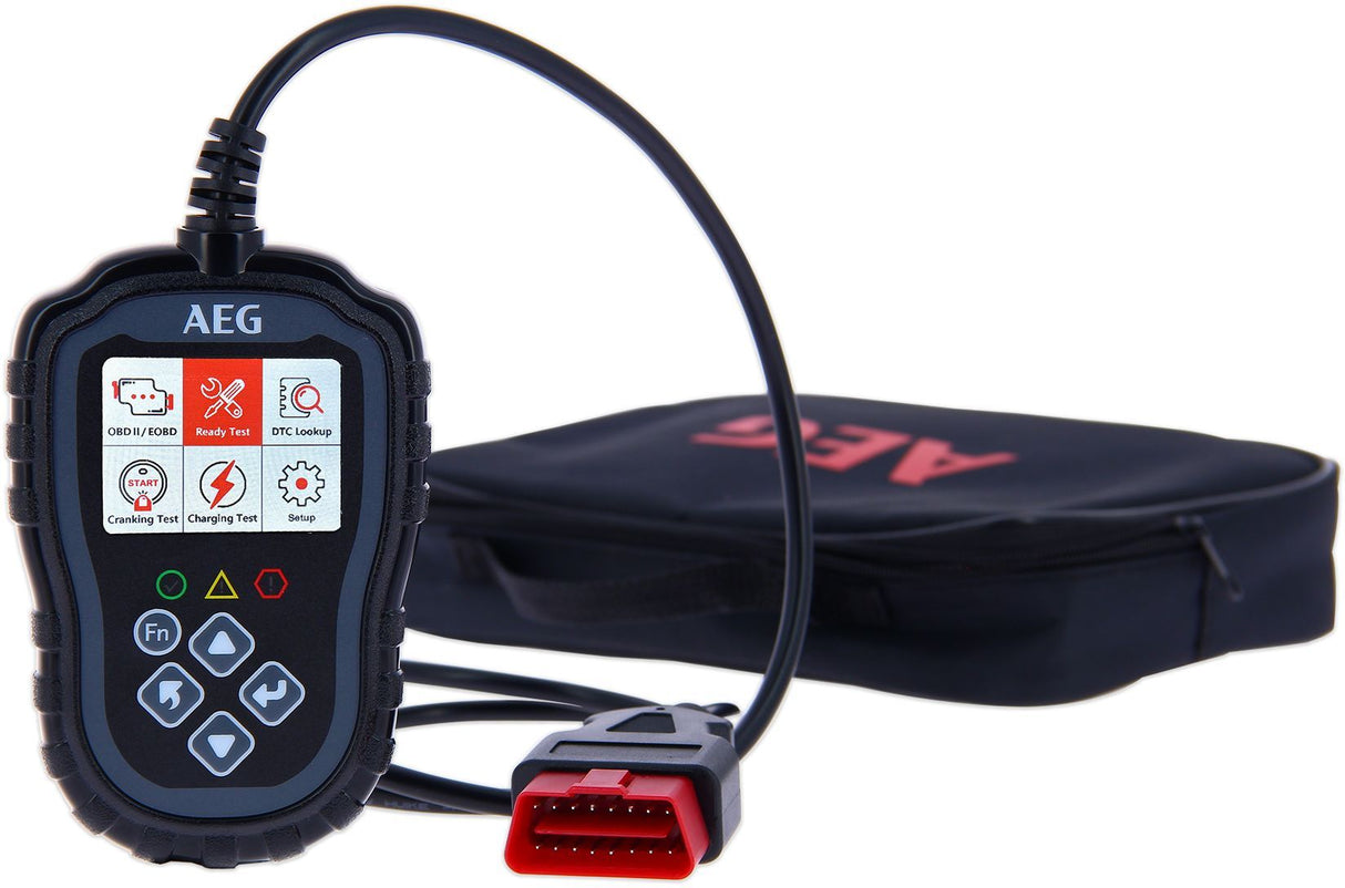 Outil de diagnostic - AEG - OBD2 Evol 2 - Test démarrage - État circuit de charge - Lecture codes défauts