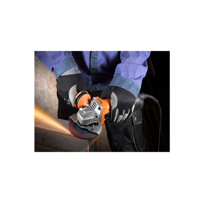 AEG - Meuleuse 125 mm, 1300 W, poignÈe antivibrations, 3 disques a lamelles, plateau de ponÁage & 10 disques abrasifs - WS13-125SXEK