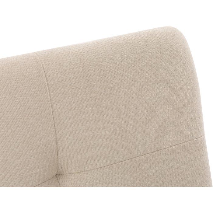 Canapé convertible - 3 places - AGATHE - Tissu Beige - 180 x 74 x 72 cm