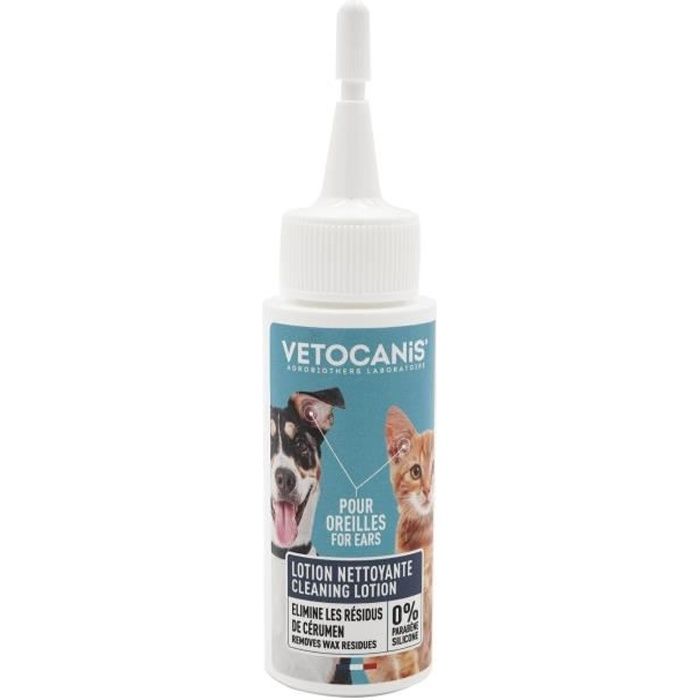 VETOCANIS Nettoyant Oreille pour Chat et Chien 60ml
